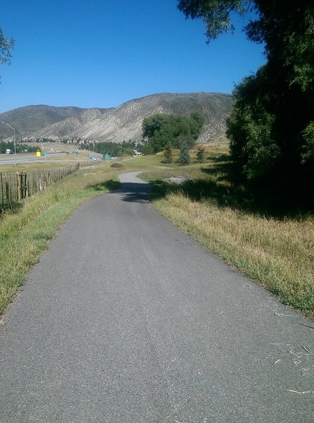 One of the greener sections of the path