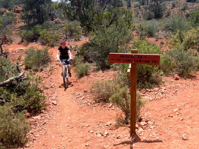 Rebecca pulling into the Mescal junction.
