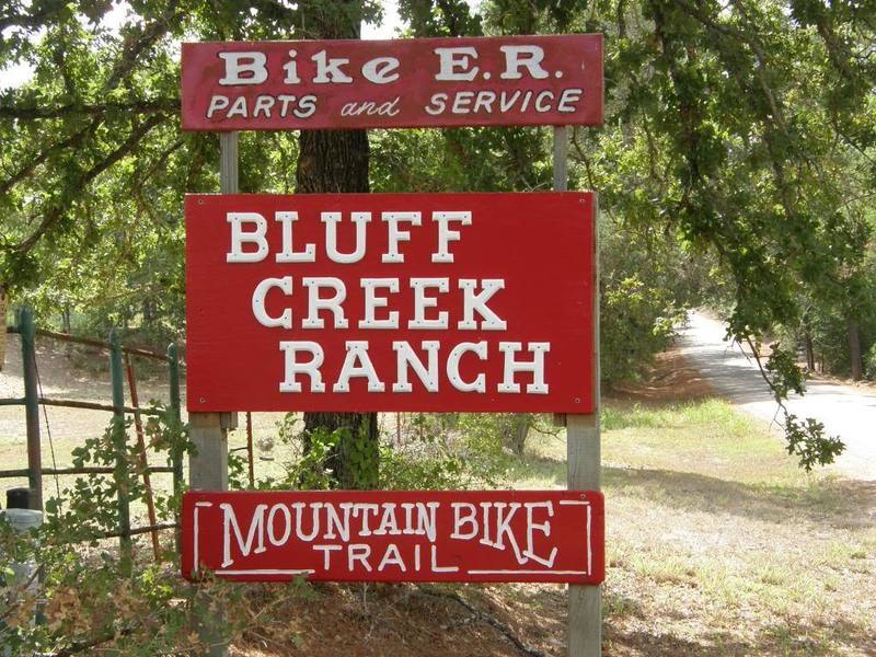 The sign for Bluff Creek Ranch.