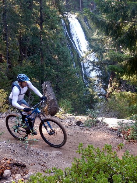 Just another gorgeous waterfall we're riding by...