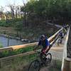 The only bridge on the trail; this one takes you from chat to the rocks!