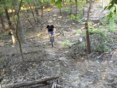 The line on this rocky area is actually quite good; trust your suspension!