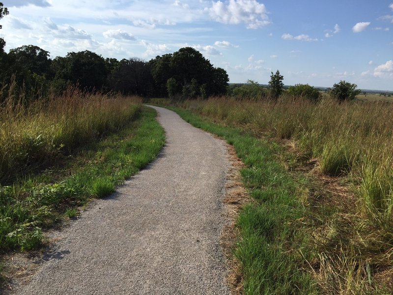 The overlook trail is chat, but the rest is singletrack.