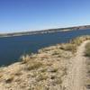Riding along the Outer Limits trail at Lake Pueblo.