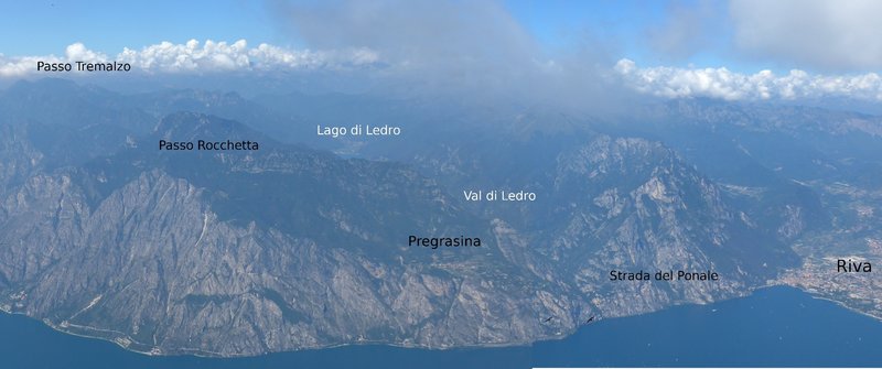 Amazing view from Altissimo: Lago di Garda and the Tremalzo-Area on the other side