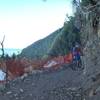 A new section of trail has been blasted around a bluff just north of Scotts Beach to provide a safe route above the beaches in dangerous sea conditions.