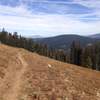 Looking north east at the Bridger Mountains.