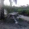 There are about four places you can take a break from the hot Florida sun at a table on the trail system.