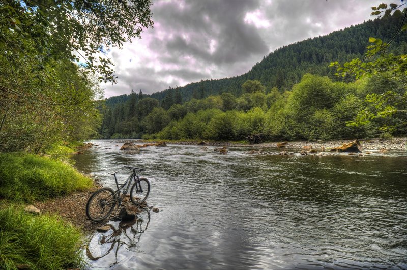 Looking upstream.