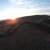 The trail is meticulously carved into wide open, perfectly angled ridgeline.