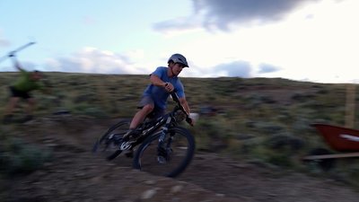 It's all a blur if you stay off your brakes. Watch out for the crazed, hoe- wielding trail crew.