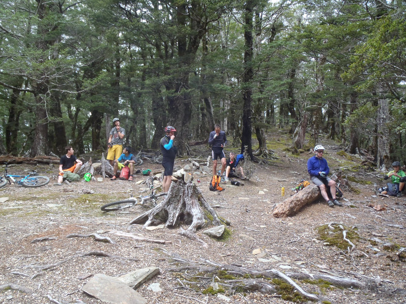 Refueling at the highest point of the ride before the 800m descent.