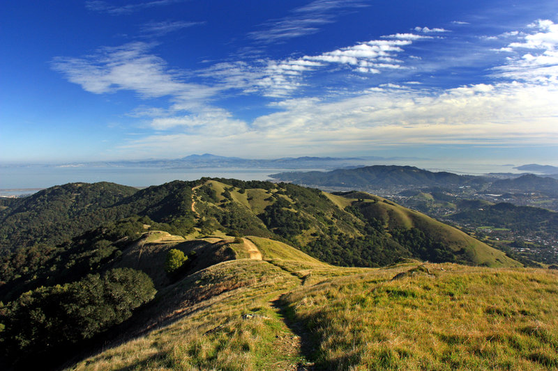 View from Big Rock Ridge looking East at Mt Diablo in the distance