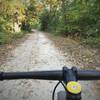 This crushed limestone trail is typical of all widetrack in the Palos trail system.