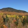 View of Pénélope trail in middle of the mountain.