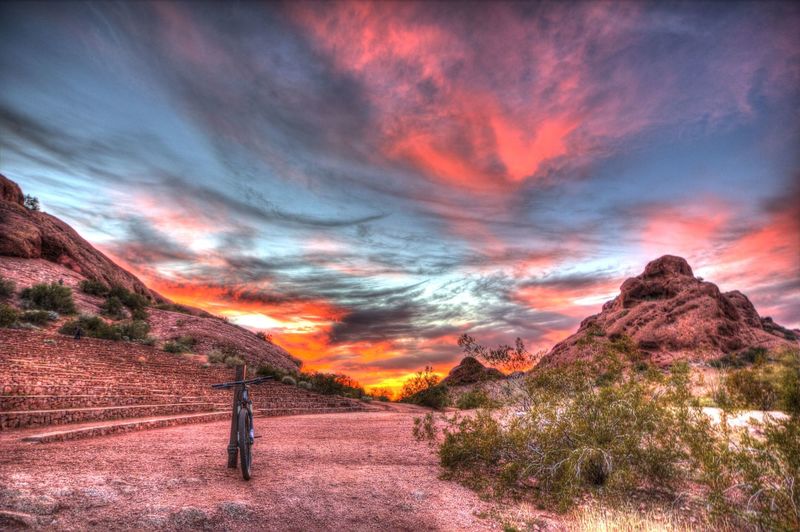 Sunset at the Papago Park amphitheater