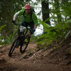 Jed Yesier feeling the speed on Double Diamond during the Enduro of Subdued Excitement.