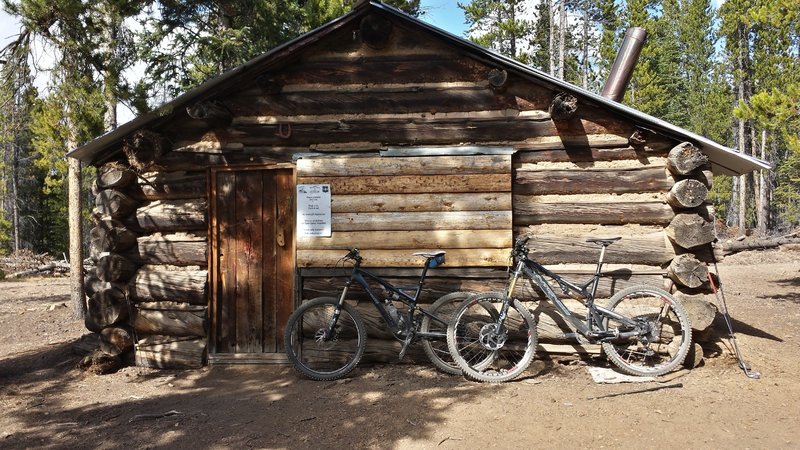 Forest Service Cabin off the side of the trail.