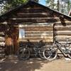 Forest Service Cabin off the side of the trail.