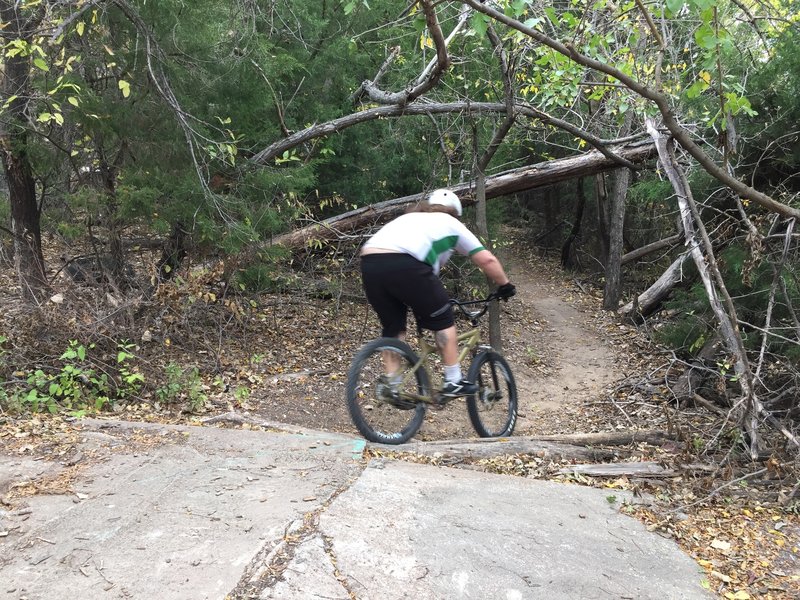 Take a left off the boat ramp to catch the trail.