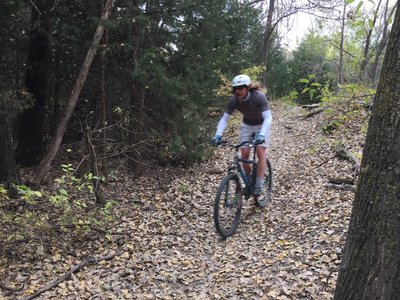 Fun 10' descent.  Catch some air off the roots at the top!