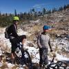 Finished the climb after some fresh snow. We're smiling because a great descent is coming up!!!