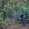 Climbing out of one of the creek crossings on Turf.