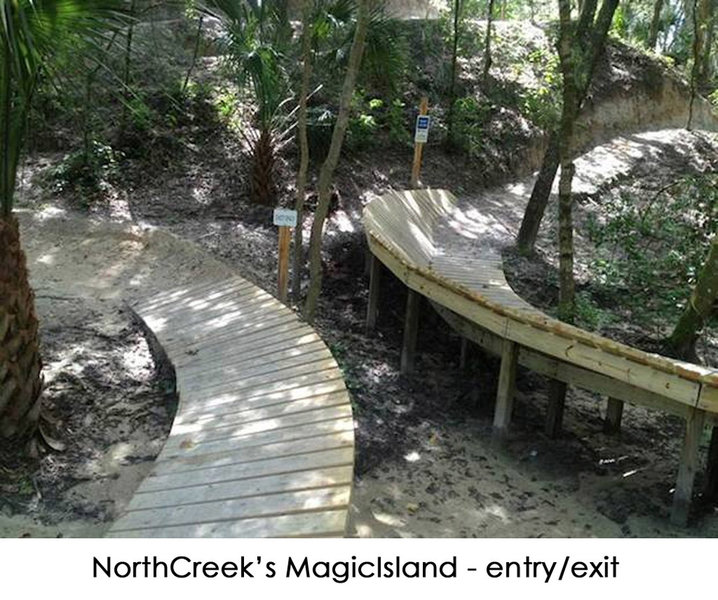 North Creek's Magic Island - entry/exit