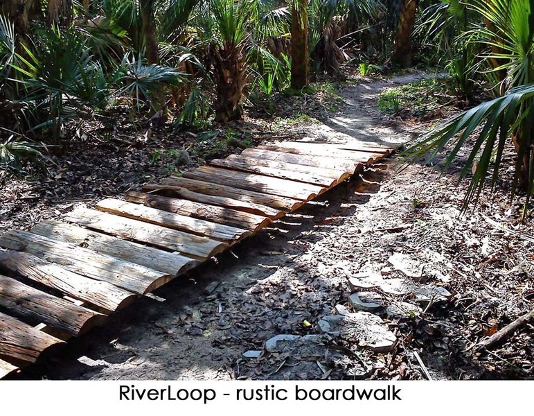 Warm up with some easier features on the River Loop.