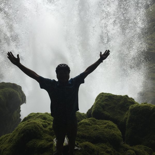 You must hike to the Green Room, behind the Koosah Falls.