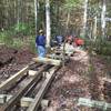 rvaMORE building the first new boardwalk at Deer Run Park, October 2015