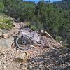 Steep section below the abandoned truck on Powerline.