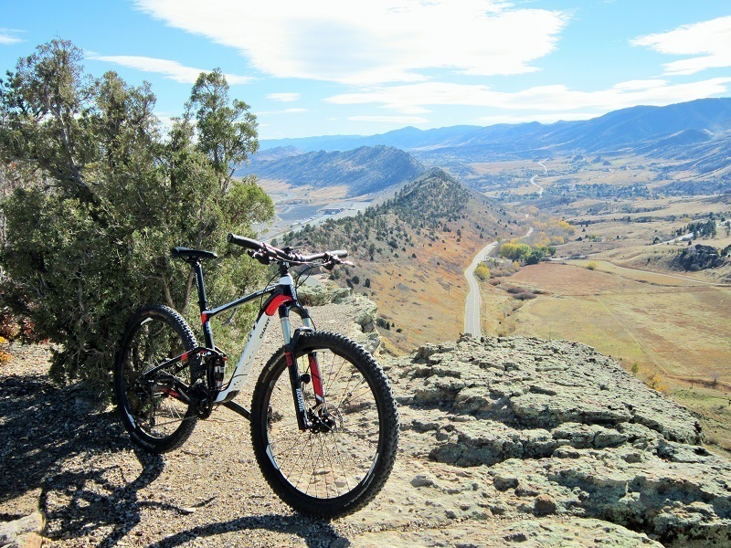 It's all downhill from here on the Dakota Ridge trail!