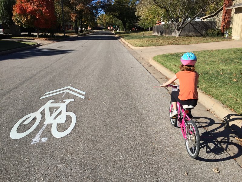 A fun ride on the bike boulevard!