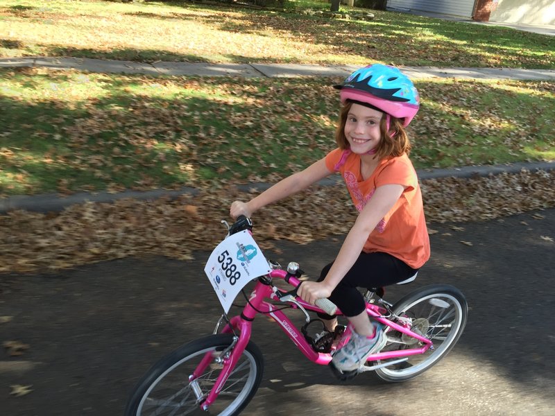 Yep, she rode that bike at Take A Kid Mountain Biking Day!