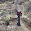 A mini table top is one of many skill building features along the trail.