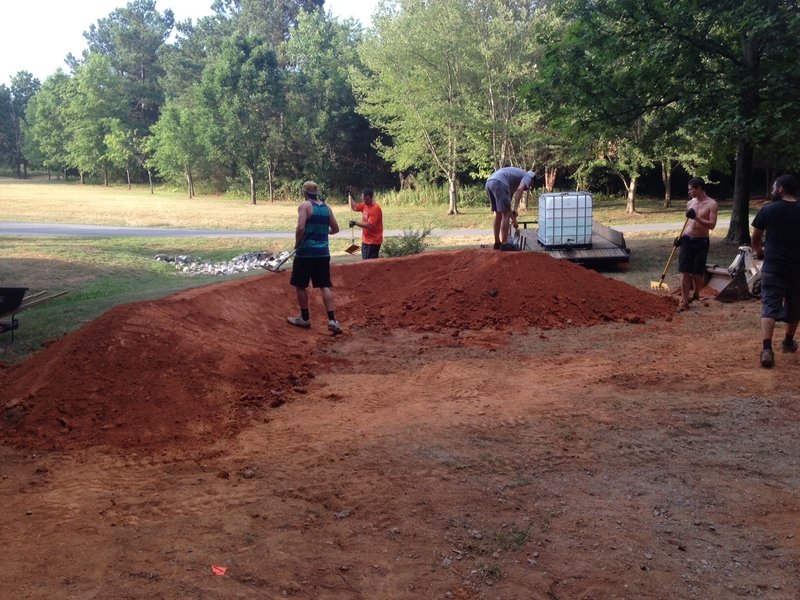 The start of the North Mecklenburg pump track rebuild that was completed Summer of 2015