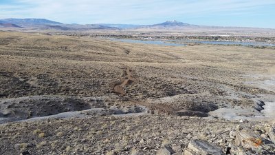 A view of the Potato Chip flow trail from Oly's.