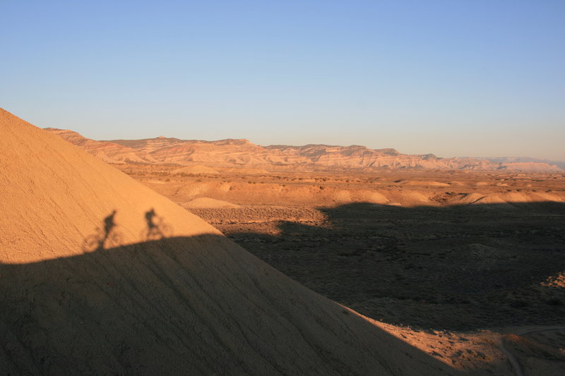 The ridge of Zippity divides light and shadow.