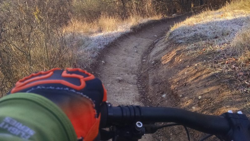 Descending bank turns at Lakeshore Park.