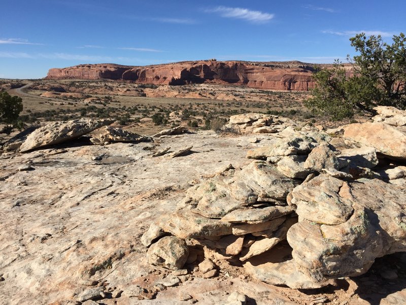 Looking out over the namesake of the Rocky Tops trail.