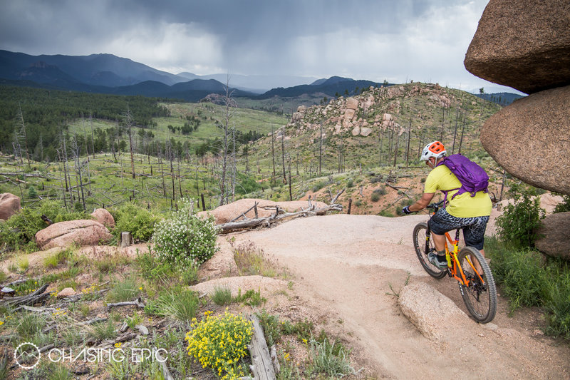 Riding into the teeth of the storm.... but we got lucky, it just missed us.