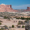 Wide open spaces in Moab with the Monitor and Merrimac in the distance.