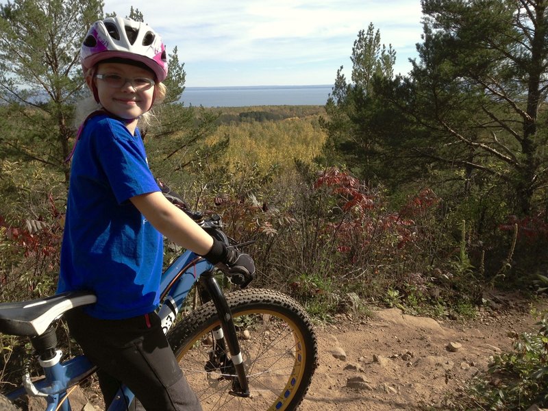 Looking out over Lake Superior from Hawks Ridge.