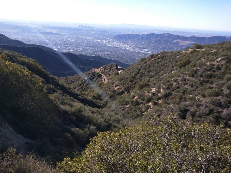 At the intersection of Skyline Mountain Way.