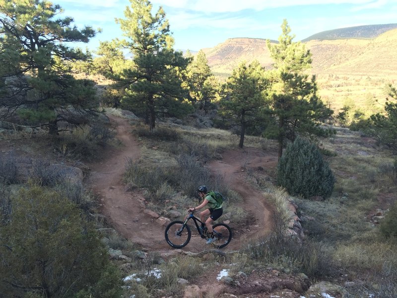 Riding up a tight switchback on Antelope Trail.