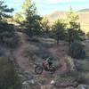 Riding up a tight switchback on Antelope Trail.