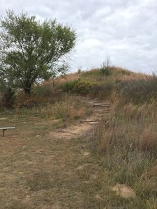 One of the sand hills.  Not sure if you can ride up it, but I'll bet you can ride down the stairs!