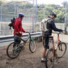 Done with mud--crossing Chabot Dam on West Shore bike path.