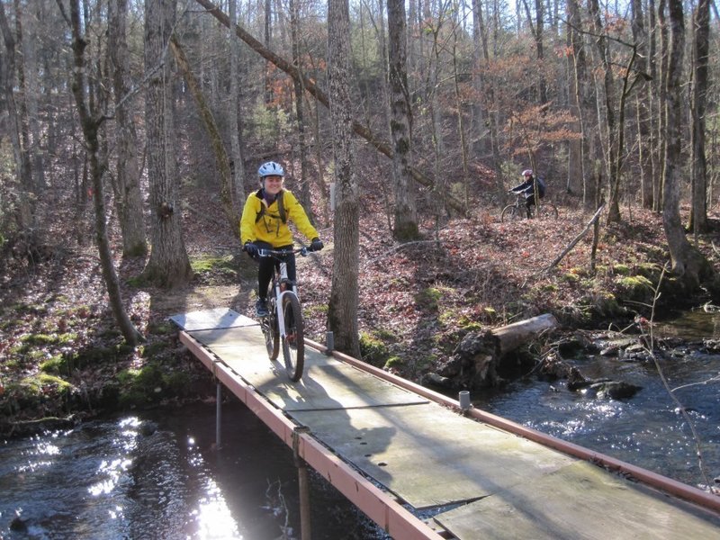 Riders crossing Cane Creek just past the ole Bath Tub of Rocks.